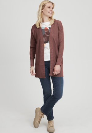 FRBESMOCK 1 CARDIGAN - Vest - cedar wood melange