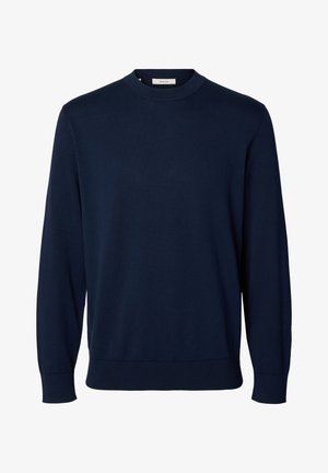 Selected, SLHTORINO CREW NECK - Svetrík - navy blazer