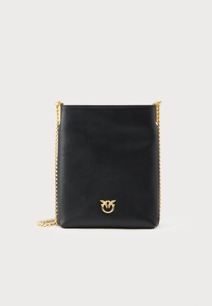 FLAT SATCHEL - Sac bandoulière - nero limousine/matt gold-coloured