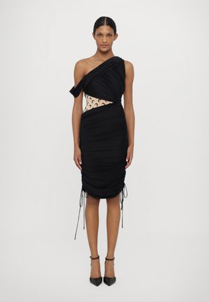 DRAPED DRESS - Etuikleid - black