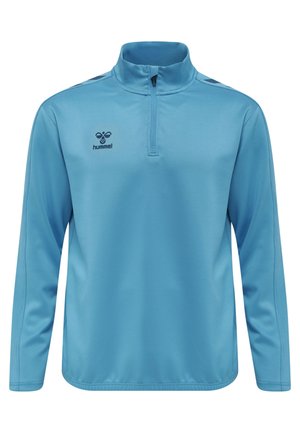 Hummel HMLCORE HALF ZIP POLY - Sweatshirt - blue danube