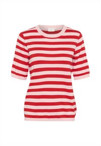 LIZZA STRIPED - Print T-shirt - lotus true red stripe