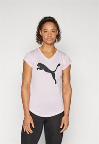 Puma TRAIN FAVORITE HEATHER CAT TEE - Sportfelső - grape mist