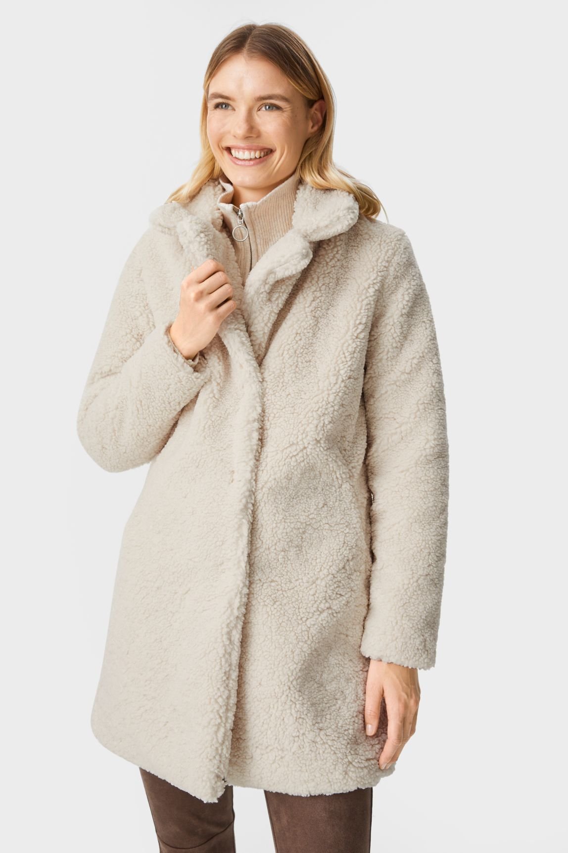 C\u0026A Winter coat - cremewhite/beige 