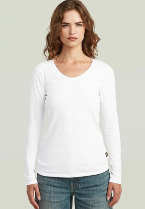 G-STAR, CORE EYBEN SLIM U T-SHIRT - Maglietta a manica lunga - white