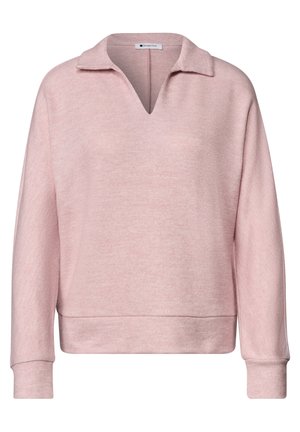 Street One, LANGARM POLOSHIRT IM MELANGE-LOOK - Trui - vintage blush mel