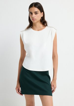 EMBELLISHED SHOULDER  - Blouse - ecru