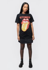 Paradiso Clothing THE ROLLING STONES DIAMANTE TONGUE - Print T-shirt - black