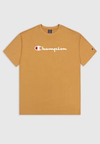 Champion ICONS CREWNECK WITH LARGE LOGO - Triko s potiskem - light brown
