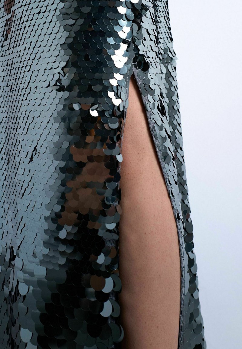 Topshop TSDINA - Maxi skirt - silver-coloured - Zalando.ie