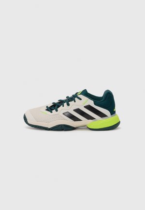 adidas Performance BARRICADE TENNIS UNISEX - Chaussures de tennis toutes surfaces - off white/core black/aurora ivy