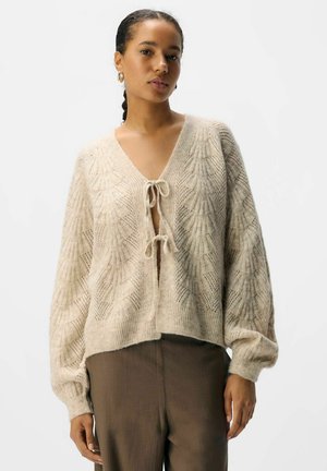 SCHLEIFENVERZIERTES - Gilet - white/sand