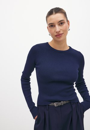 ROUND NECK - Jumper - navy