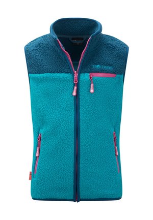 TROLLKIDS, KIDS HEMSEDAL VEST UNISEX - Waistcoat - dark turquoise/madeira blue/bright berry