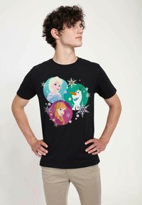 Henry Tiger FROZEN TRI SPHERE SNOW UNISEX - Camiseta estampada - black