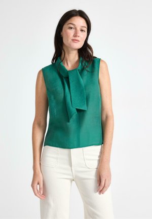 Lindex, LINDEX SLEEVELESS BOW BLOUSE LINDEX - Bluse - dark green