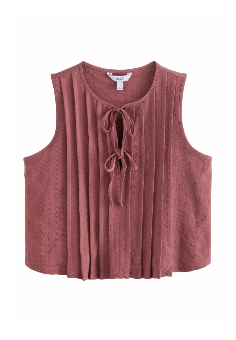 Next REGULAR FIT - PIN TUCK SLEEVELESS FRONT - Blůza - rose pink