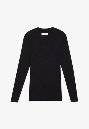 Pier One MUSCLE FIT KNITJUMPER - Džemper - black