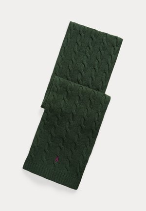 Polo Ralph Lauren, CABLE-KNIT WOOL-CASHMERE SCARF UNISEX - Шал - dark green