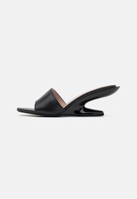 MULES - Ciabattine con tacco - black