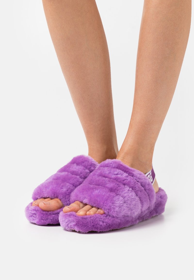 purple ugg slides