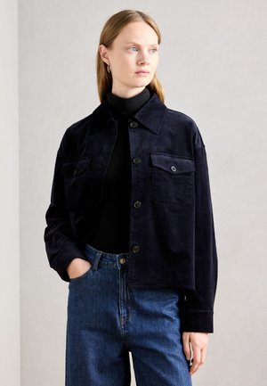 OVERSHIRT BOXY SHAPE MODERN DETAILS - Button-down blouse - deep night blue
