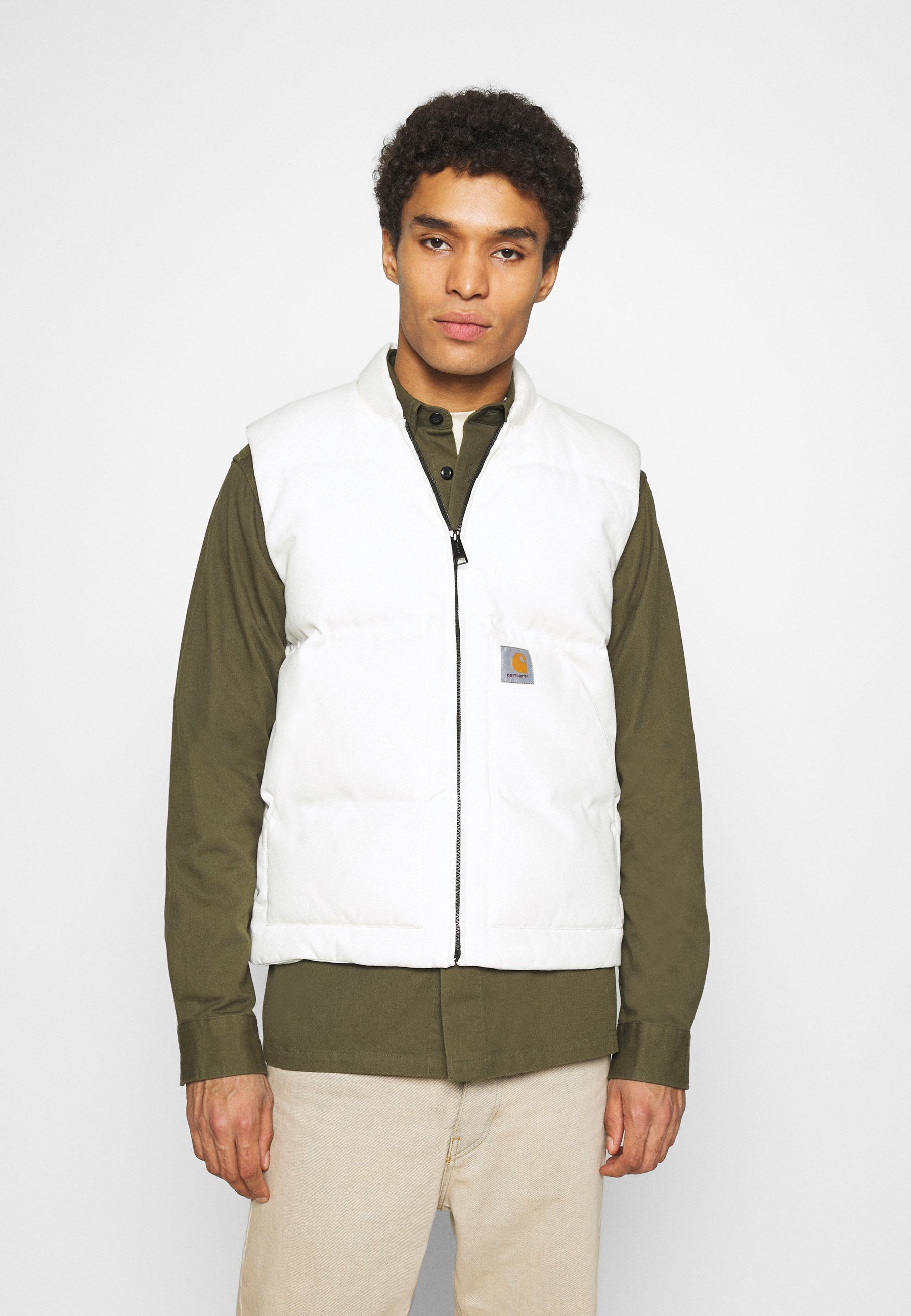carhartt white vest