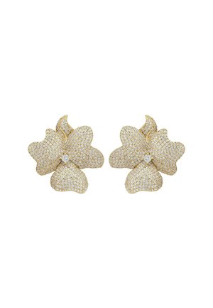 FLOWER LARGE STUD CLIP ON - Earrings - white