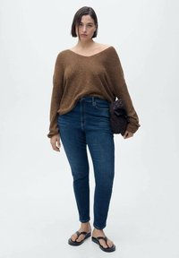 Mango HIGH-RISE SKINNY - Uske traperice - dark blue