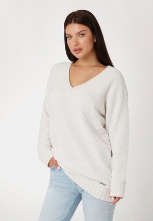 RELAXED FIT - Džemperis - creme