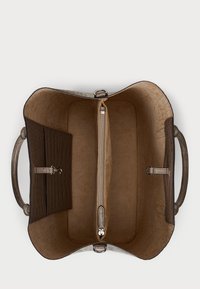 Lauren Ralph Lauren EMBOSSED LEATHER LARGE MARCY SATCHEL - Ručna torba - taupe brown