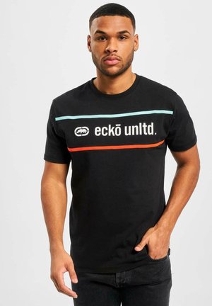 ecko unltd. BOORT - Nyomott mintás póló - black