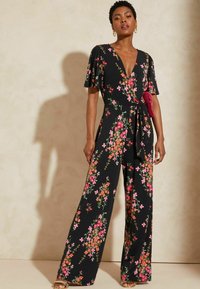 Love & Roses TWIST FRONT - Overal - black floral
