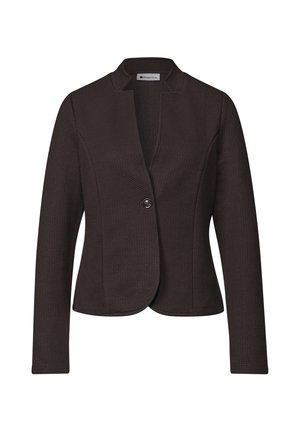 Street One, BLAZER MIT REVERSKRAGEN UND STRUKTUR - Blazer - black coffee mel