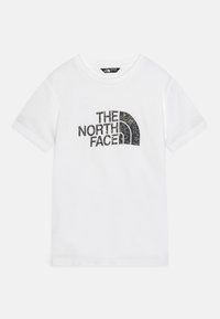 The North Face EASY TEE UNISEX - Triko s potiskem - white/asphalt grey