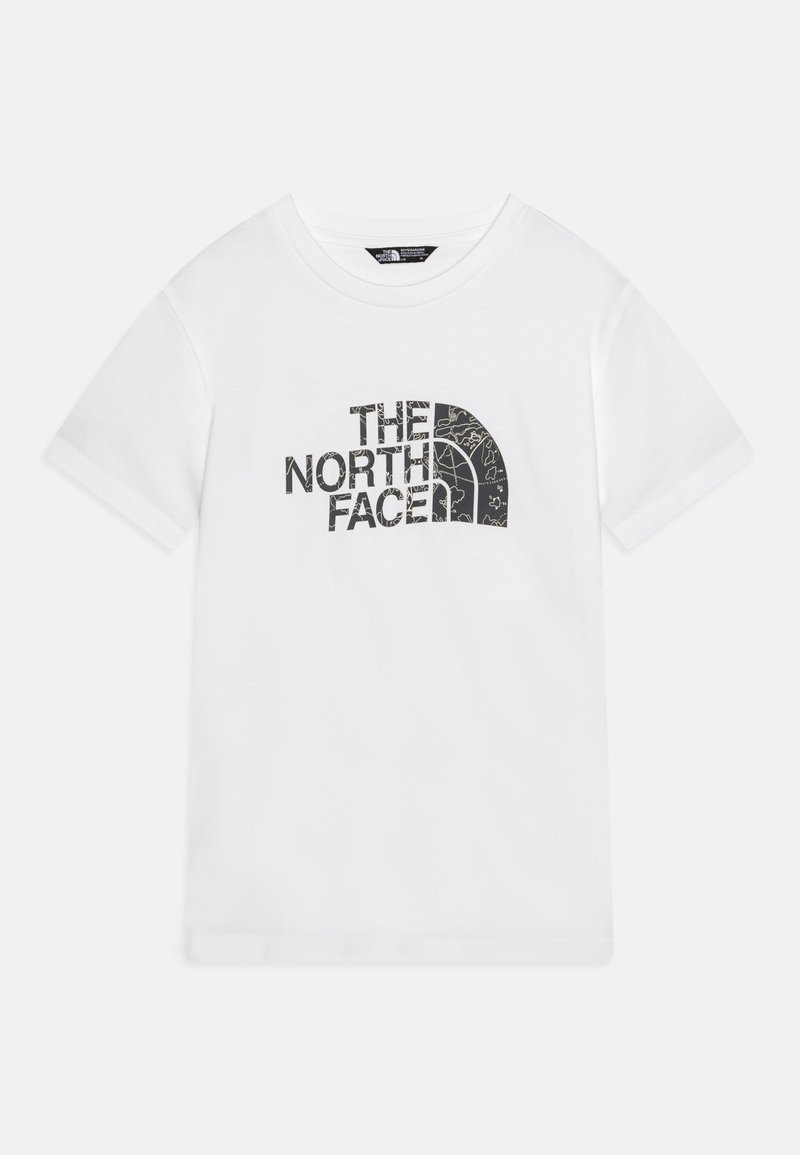 The North Face EASY TEE UNISEX - Triko s potiskem - white/asphalt grey