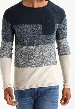 Striktrøje - dark blue