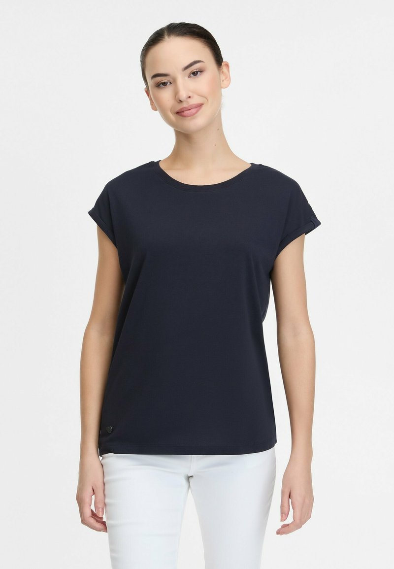 Ragwear Diona A T-shirt Donna Nero – Morbida Jersey, Maniche Arrotolate, Scollo Rotondo, Tocco Sportivo - 2