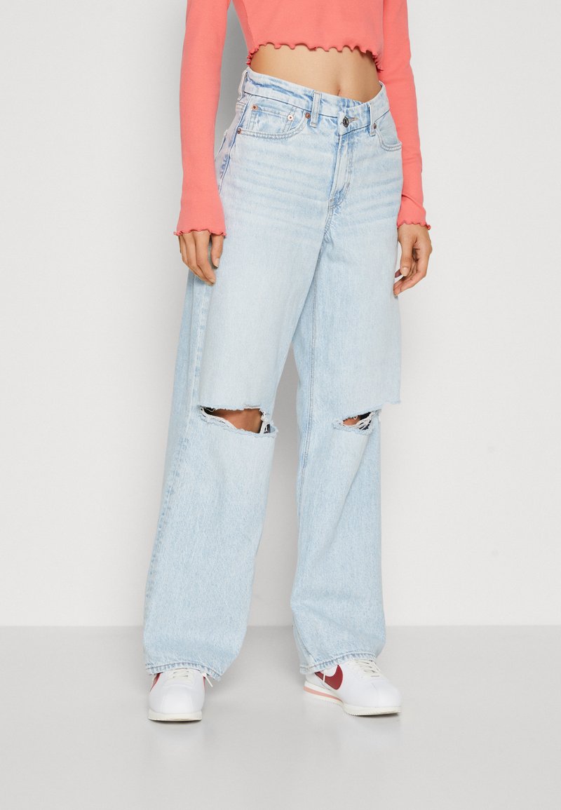 American Eagle CURVY SUPER HIGHRISE BAGGY Jeans Straight Leg light