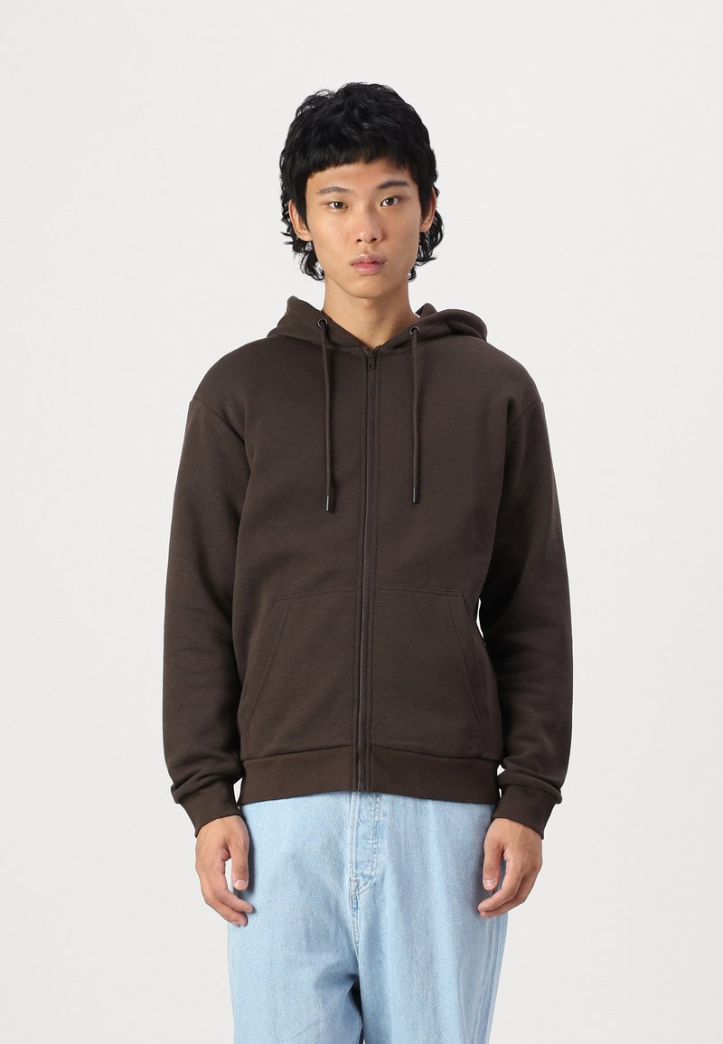 Jack & Jones JJEBRADLEY ZIP HOOD - Majica s kapuljačom i patentnim zatvaračem - mulch