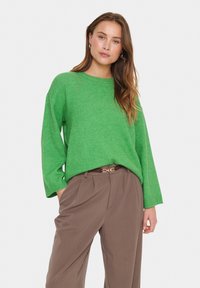 Saint Tropez LARNASZ - Stickad tröja - greenbriar