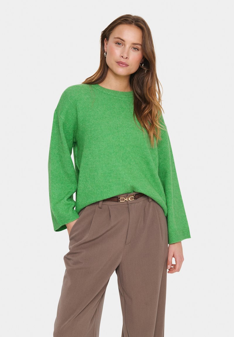 Saint Tropez LARNASZ - Stickad tröja - greenbriar