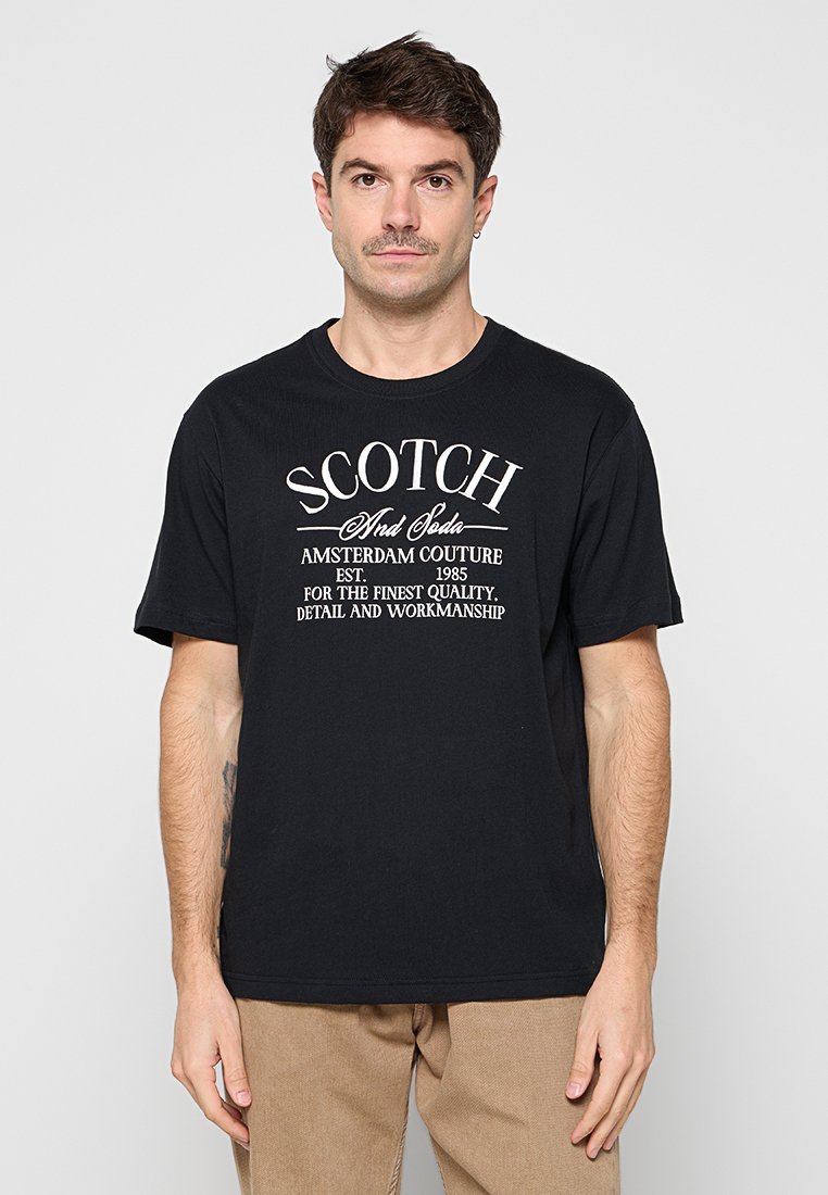 Scotch & Soda T-shirt print antraciet