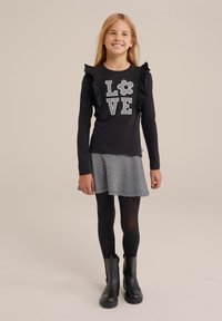 WE Fashion Top s dlouhým rukávem - black