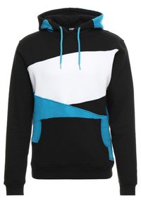 Urban Classics Felpa Jogging Con Cerniera Uomo - Zig Zag Zip Hoodie, Colori Nero/Grigio/Bianco, Taglia XXL