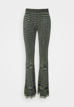 Proenza Schouler White Label SPACE DYE KNIT PANT - Παντελόνι - navy/lime/black