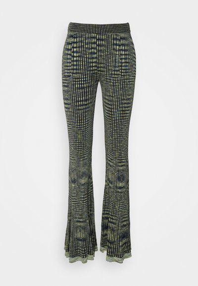 Proenza Schouler White Label SPACE DYE KNIT PANT - Παντελόνι - navy/lime/black