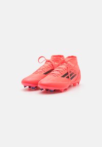 adidas Performance F50 LEAGUE MID FG/MG - Jalkapallokengät kiinteälle alustalle - turbo/aurora black/platin metallic