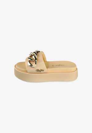 NOA SLIDE CHAIN - Heeled mules - gold