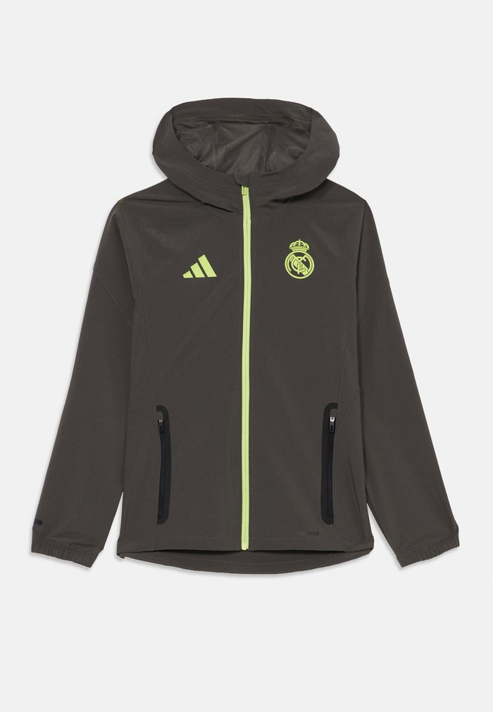 adidas REAL MADRID TIRO25 COMPETITION TECH TRAVEL JACKET KIDS UNISEX - Equipación de clubes - utility grey/semi frozen yellow